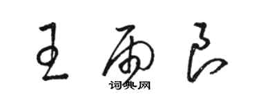 骆恒光王雨良草书个性签名怎么写