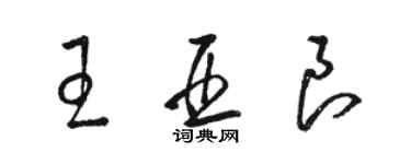 骆恒光王亚良草书个性签名怎么写