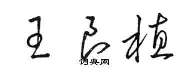 骆恒光王良植草书个性签名怎么写