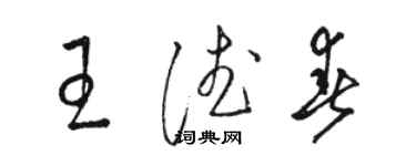 骆恒光王德春草书个性签名怎么写