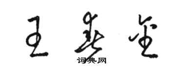 骆恒光王春金草书个性签名怎么写