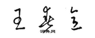 骆恒光王春意草书个性签名怎么写