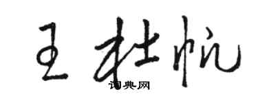 骆恒光王杜帆草书个性签名怎么写