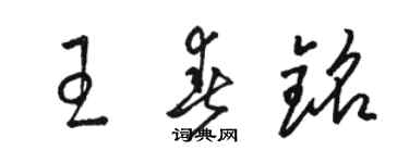 骆恒光王春铭草书个性签名怎么写