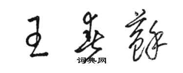 骆恒光王春苏草书个性签名怎么写