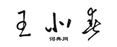 骆恒光王北春草书个性签名怎么写