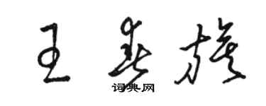 骆恒光王春旗草书个性签名怎么写