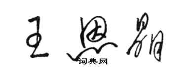 骆恒光王恩晶草书个性签名怎么写