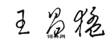 骆恒光王昌猛草书个性签名怎么写
