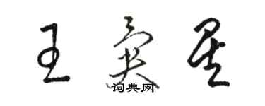 骆恒光王异星草书个性签名怎么写