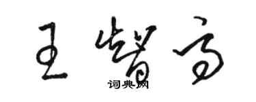 骆恒光王智高草书个性签名怎么写