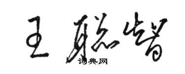 骆恒光王聪智草书个性签名怎么写