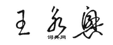 骆恒光王永兴草书个性签名怎么写