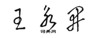 骆恒光王永开草书个性签名怎么写