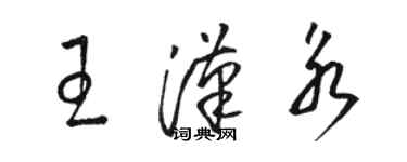 骆恒光王汉永草书个性签名怎么写