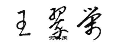 骆恒光王翠荣草书个性签名怎么写