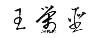 骆恒光王荣圣草书个性签名怎么写