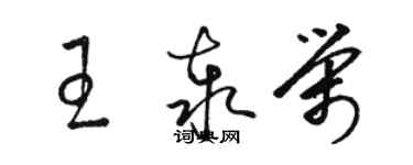 骆恒光王泰荣草书个性签名怎么写