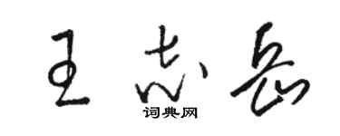 骆恒光王志岳草书个性签名怎么写
