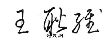 骆恒光王耿维草书个性签名怎么写