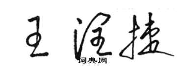 骆恒光王润捷草书个性签名怎么写