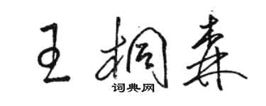 骆恒光王桐森草书个性签名怎么写