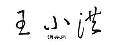骆恒光王小洪草书个性签名怎么写