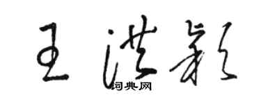 骆恒光王洪颖草书个性签名怎么写