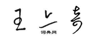 骆恒光王亦奇草书个性签名怎么写