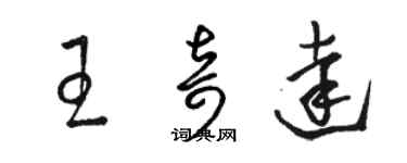 骆恒光王奇达草书个性签名怎么写