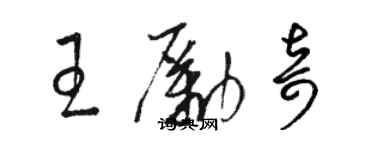 骆恒光王励奇草书个性签名怎么写