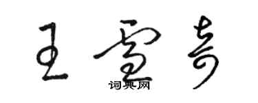 骆恒光王雪奇草书个性签名怎么写