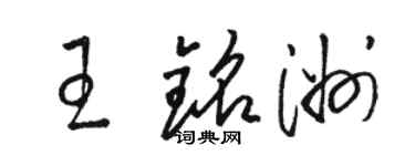 骆恒光王铭洲草书个性签名怎么写