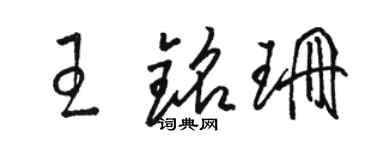 骆恒光王铭珊草书个性签名怎么写