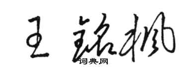 骆恒光王铭枫草书个性签名怎么写