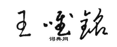 骆恒光王唯铭草书个性签名怎么写