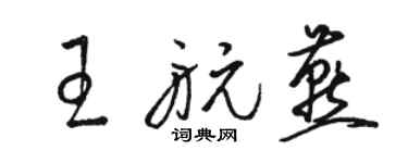 骆恒光王航燕草书个性签名怎么写