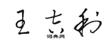 骆恒光王吉利草书个性签名怎么写