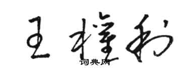 骆恒光王权利草书个性签名怎么写