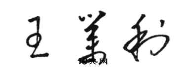 骆恒光王业利草书个性签名怎么写