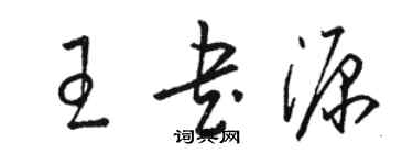 骆恒光王书源草书个性签名怎么写