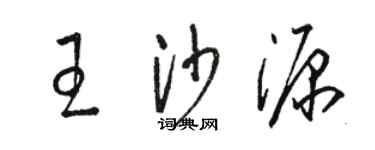 骆恒光王沙源草书个性签名怎么写