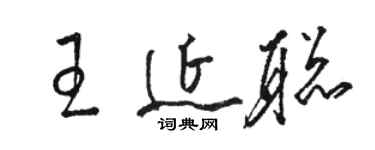 骆恒光王延聪草书个性签名怎么写