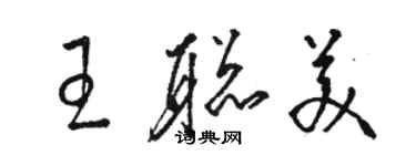 骆恒光王聪美草书个性签名怎么写