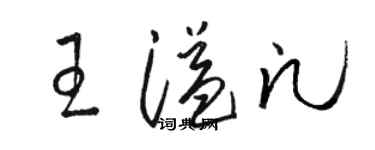 骆恒光王溢凡草书个性签名怎么写