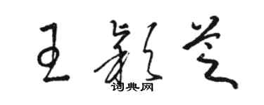 骆恒光王颖芝草书个性签名怎么写