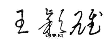 骆恒光王颖雄草书个性签名怎么写