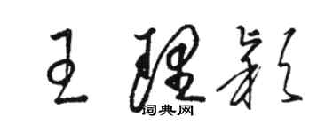 骆恒光王理颖草书个性签名怎么写