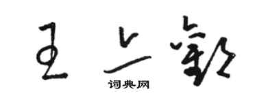 骆恒光王亦欢草书个性签名怎么写