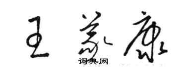 骆恒光王义康草书个性签名怎么写